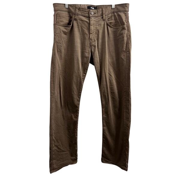 Mavi Jeans Zach Straight Leg Pants in Morel Satin Twill Cotton Blend, 34 x 30 - Picture 2 of 8
